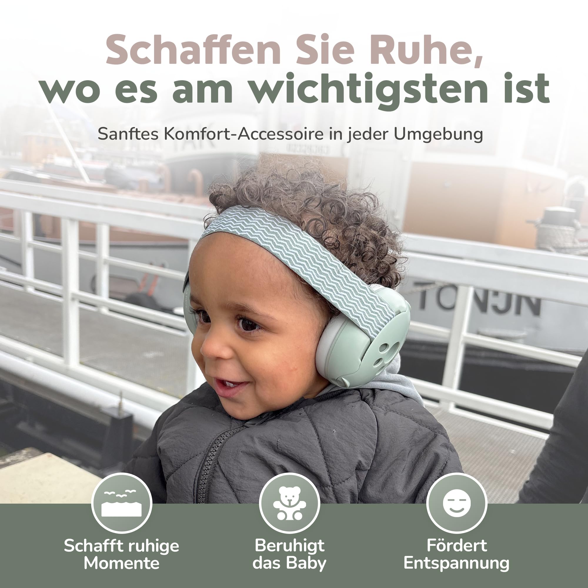 ZAZU Kinder Gehörschutz-Kopfbügel & Kopfband Set – Lärmschutz für Babys und Kleinkinder 0–48 Monate – sanft, verstellbar & anpassbar in verschiedenen Farben