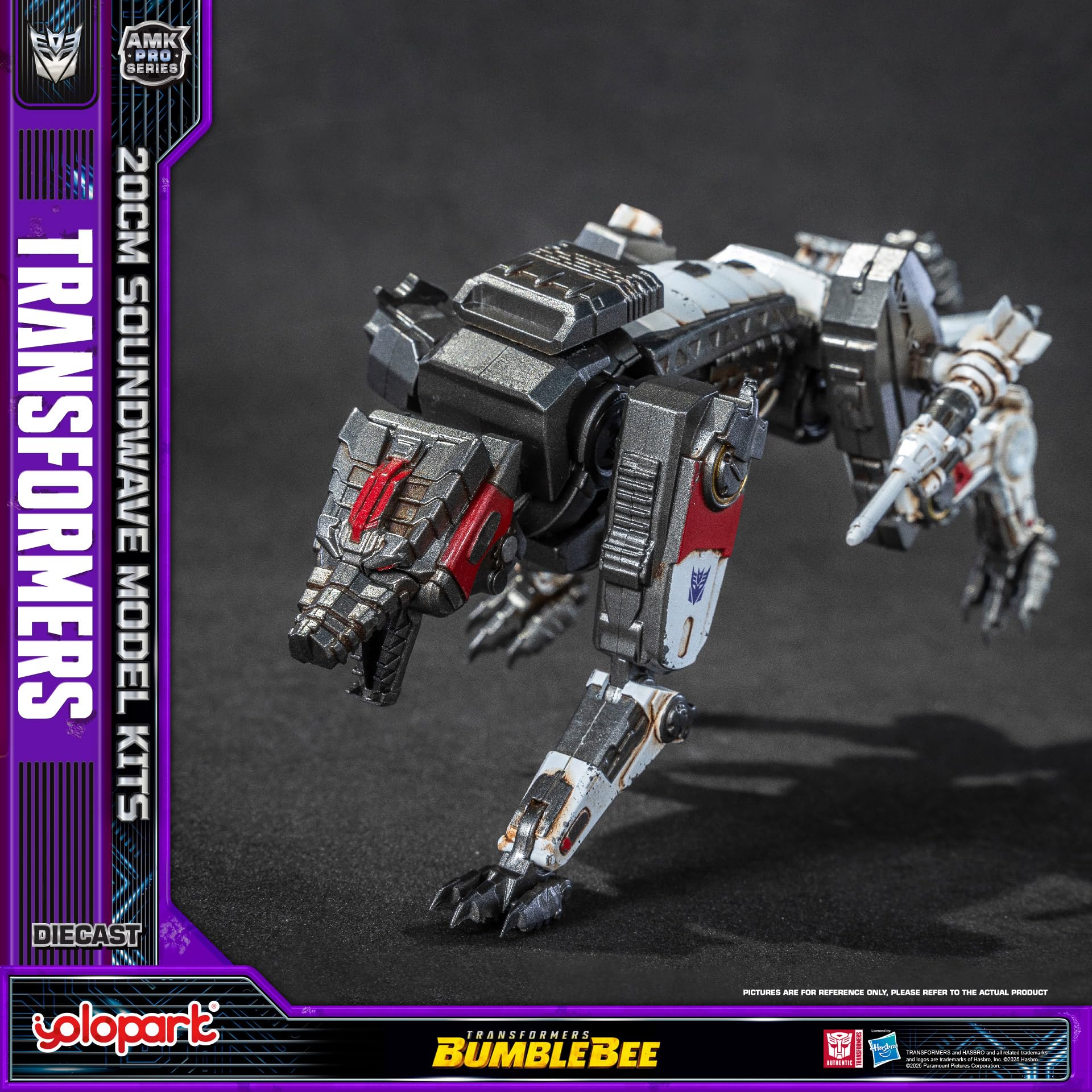 YOLOPARK Transformers:AMK PRO Soundwave und Ravage Actionfigur | 7,87 Zoll Transformers Action-Figur mit verbesserter Bewaffnung, bewegliches Sammlermodell-Set für 15-Jährige und Ältere
