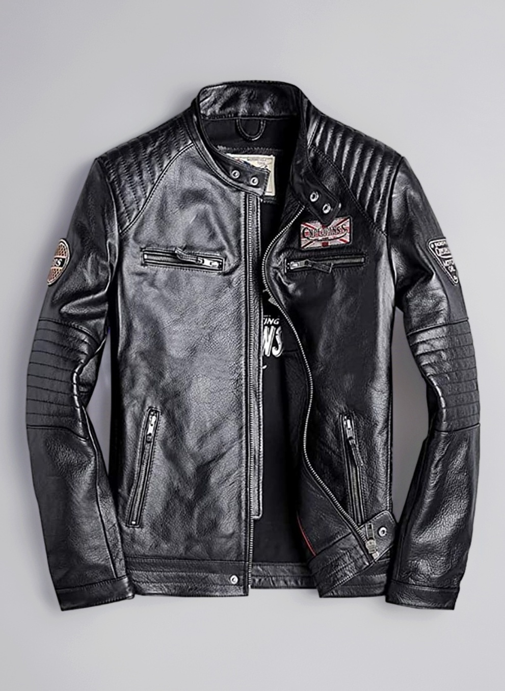 Amazon | [CNPLOPANSS] 本革 メンズジャケット バイクジャケット羊革