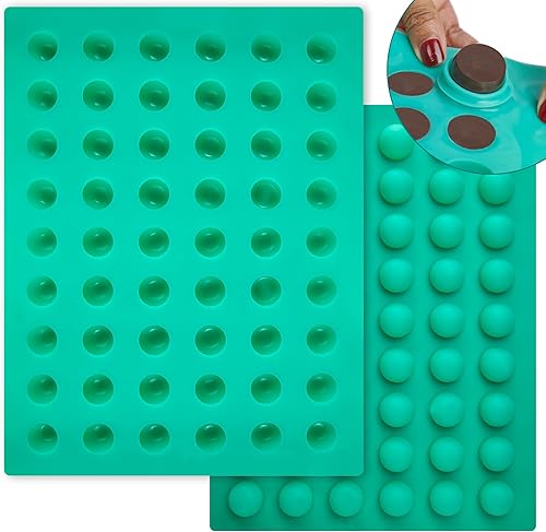 O'crème - Moldes de silicona de trufa, molde redondo de silicona, uso comercial y no comercial, moldes esféricos para trufas de chocolate, ganache,