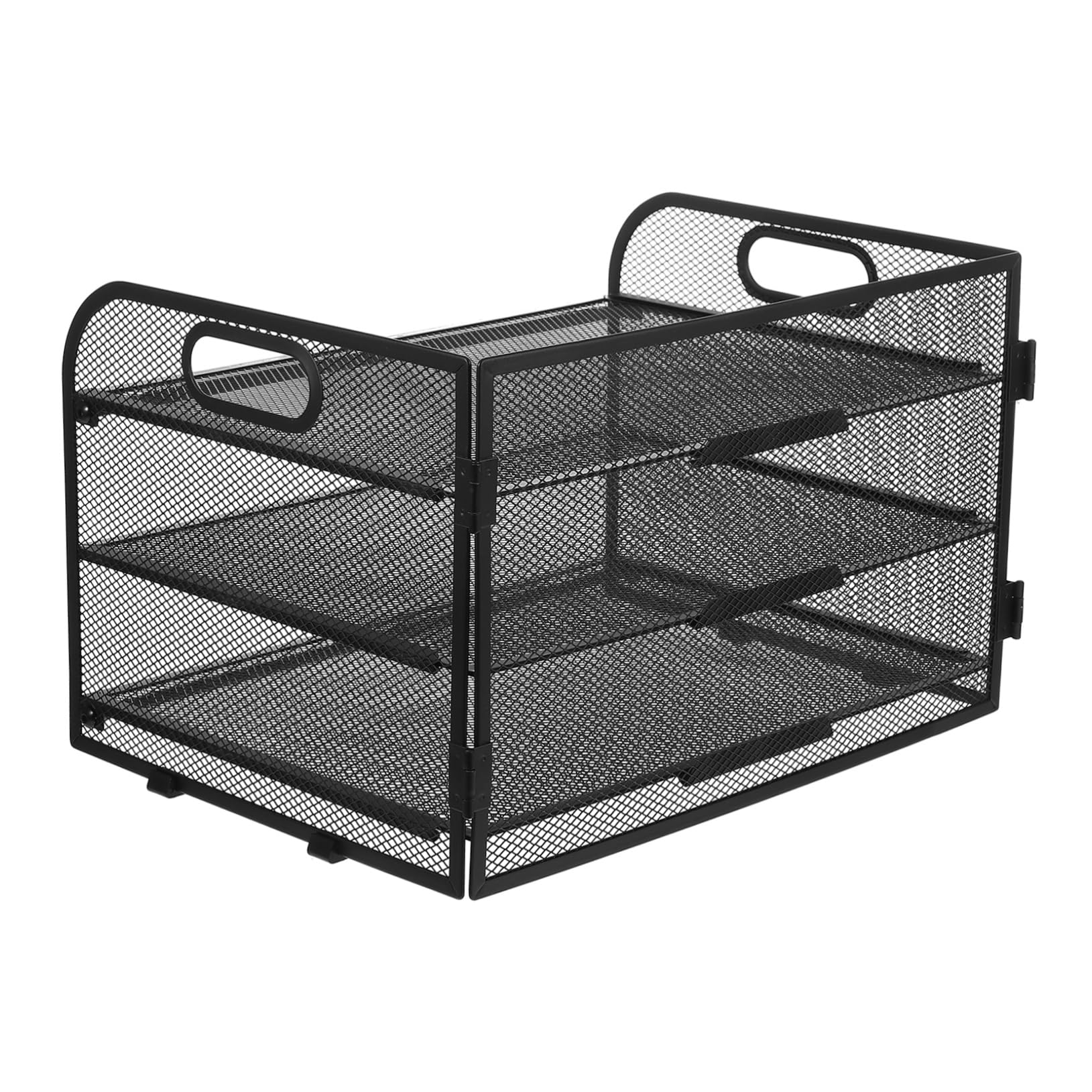 OSALADI Portaoggetti per File in Rete di Ferro Organizzatore di Documenti da Scrivania Strati Flessibili per Ufficio e Casa per File e Forniture