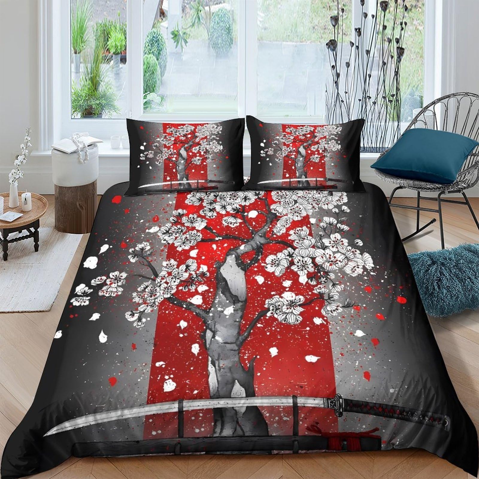 Housse de couette Sakura respirante de 140x200cm pour éviter la transpiration nocturne
