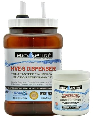 Bio Pure eVac Restore Kit is Whey Better. Ask Alexa Why is Bio Pure eVac Cleaner Better? Restore Vacuum Suction to Full Pump Capacity & Eliminate Daily Trap Cleaning - 100% Satisfaction Guarantee!
