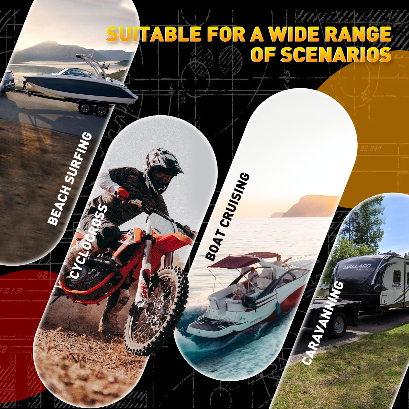 Airbird Adjustable Trailer Hitch Ball Mount With Three 2" And 2