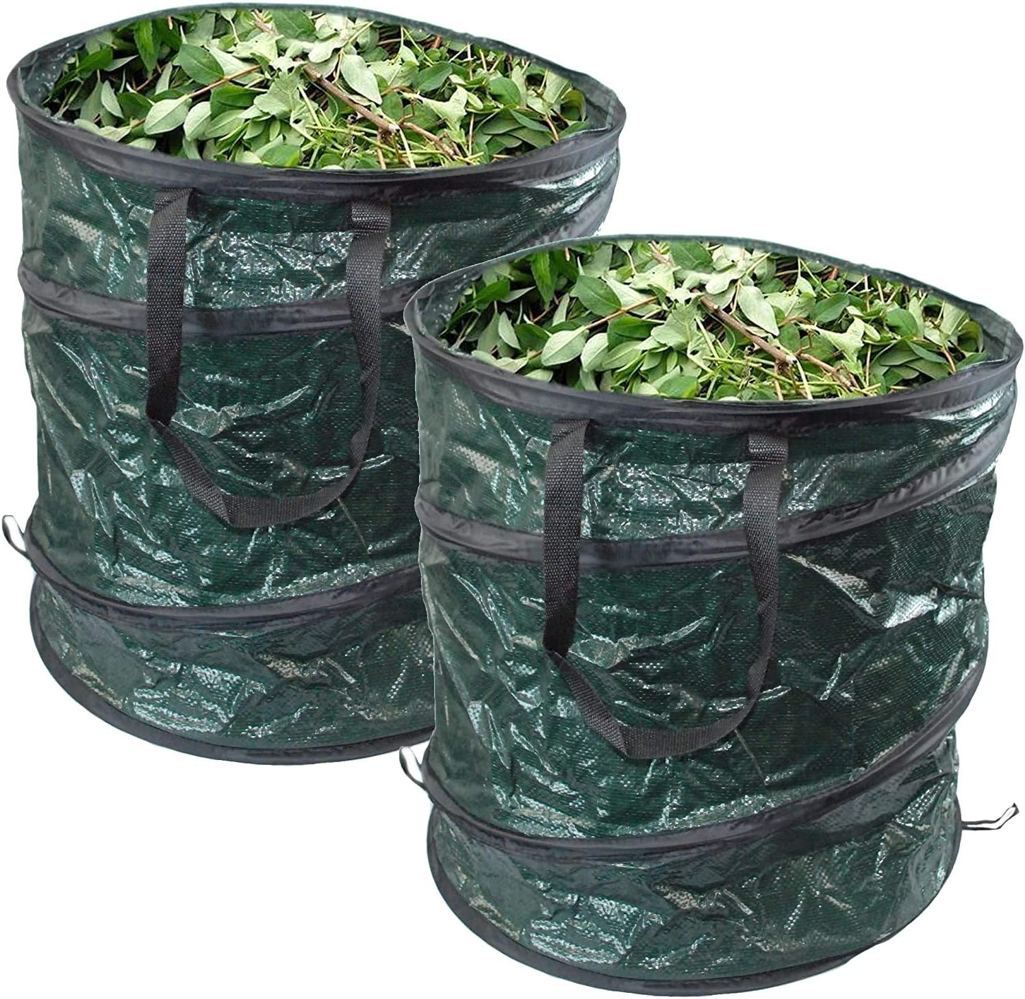 Ossian Pop Up Garden Waste Bags Pack of 2 Large 80L Reusable Premium