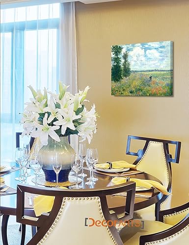 Miniatura 3 de DECORARTS - Campos de amapola cerca de Argenteuil, reproducción artística de Claude Monet. Impresiones en lienzo giclée para decoración del hogar