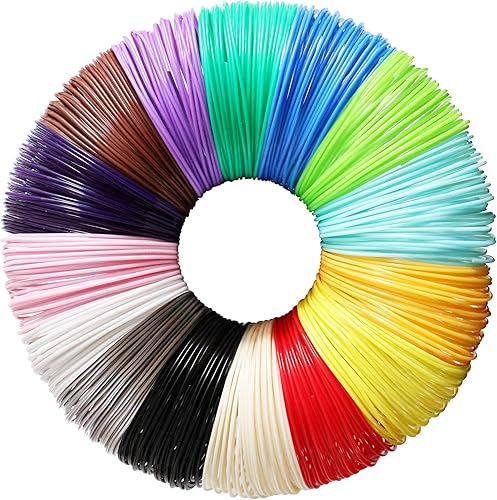 Miniatura 10 de DO3D 15 colores brillantes de 0.069in de recambio de filamento de ácido poliláctico (PLA) 3D, cada color es de 10 pies, total de 150 pies, paquete