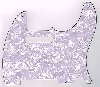 テレキャスター 塗装済ボディ ホワイトパールピックガード付き Amazon | (日本製)52年式テレキャスター用ホワイトパール 3プライ 5穴