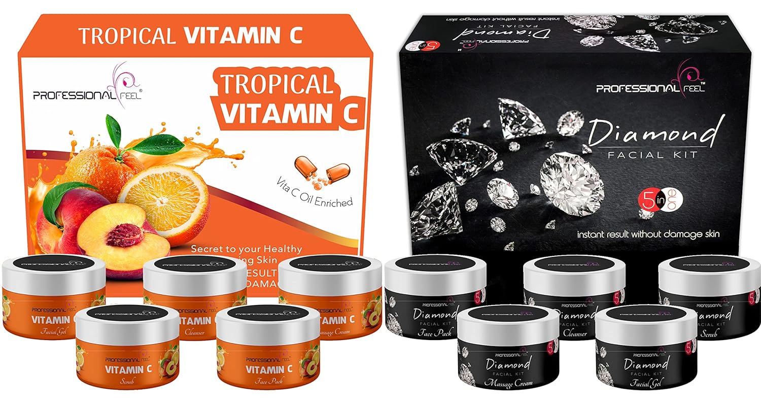 Professional Feel Diamond + Vitamin C Facial kit, Beauty feel Skin