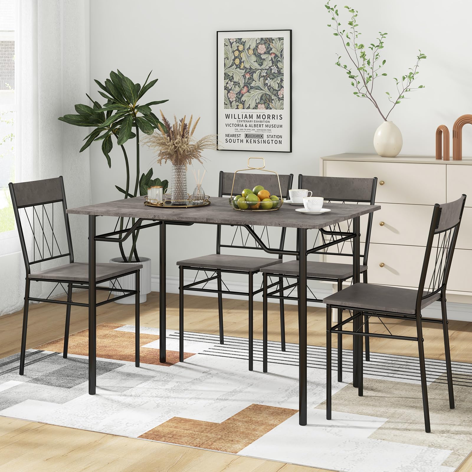 Amazon.com - Giantex 5-Piece Breakfast Nook Set, 4 Dining Chairs