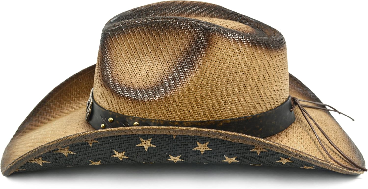 FLUFFY SENSE. Straw Cowboy Hat for Women and Men – Western Sun Hat for Country Concert, Rodeo and Cowgirl Outfits - Image 2