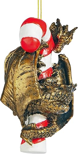Miniatura 53 de Design Toscano Frost The Gothic Dragon - Adorno navideño para decoración navideña, 3 pulgadas de ancho, 3 pulgadas de profundidad, 5 pulgadas