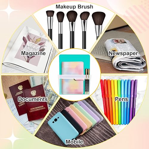 Miniatura 5 de Ctosree 6 soportes magnéticos para archivadores, 3 tamaños, soporte magnético para bolígrafos, organizador magnético para refrigerador, bolsillos