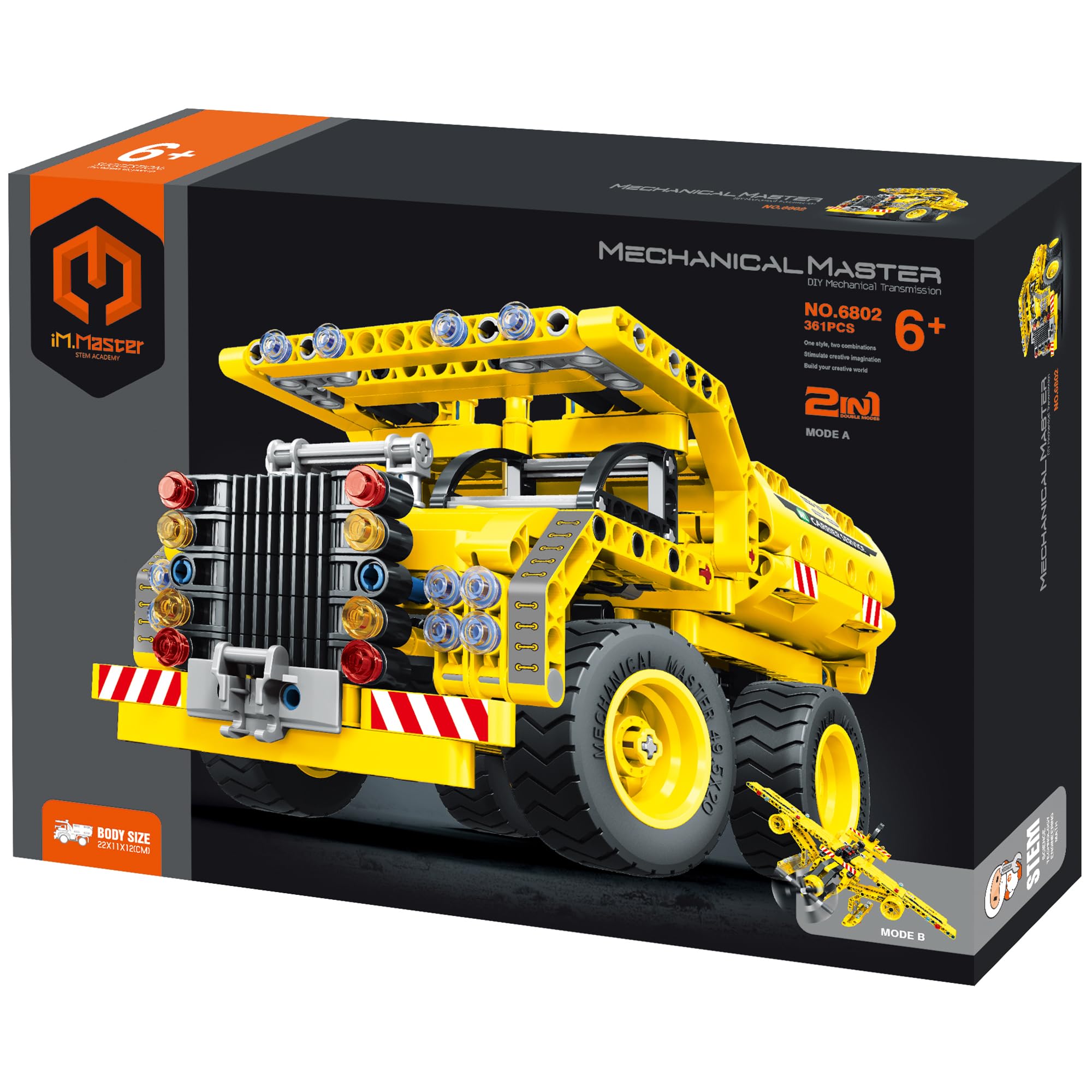 iM.Master Mechanical Master 2 in 1 Engineering Dump Truck and