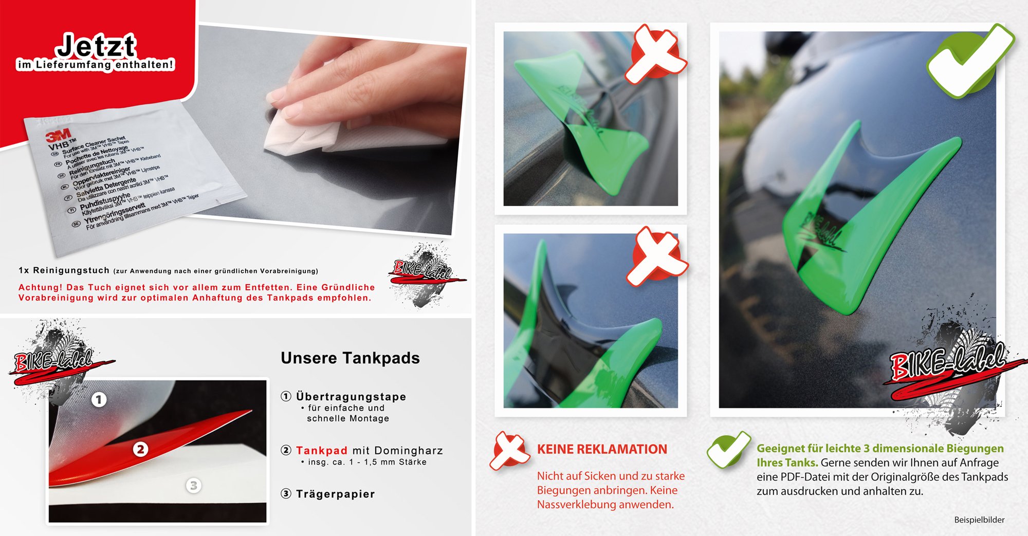 TAMPON DE RÉSERVOIR Protection De Peinture Autocollant De Moto 3D Pour Réserv EUR 22,49 - FR