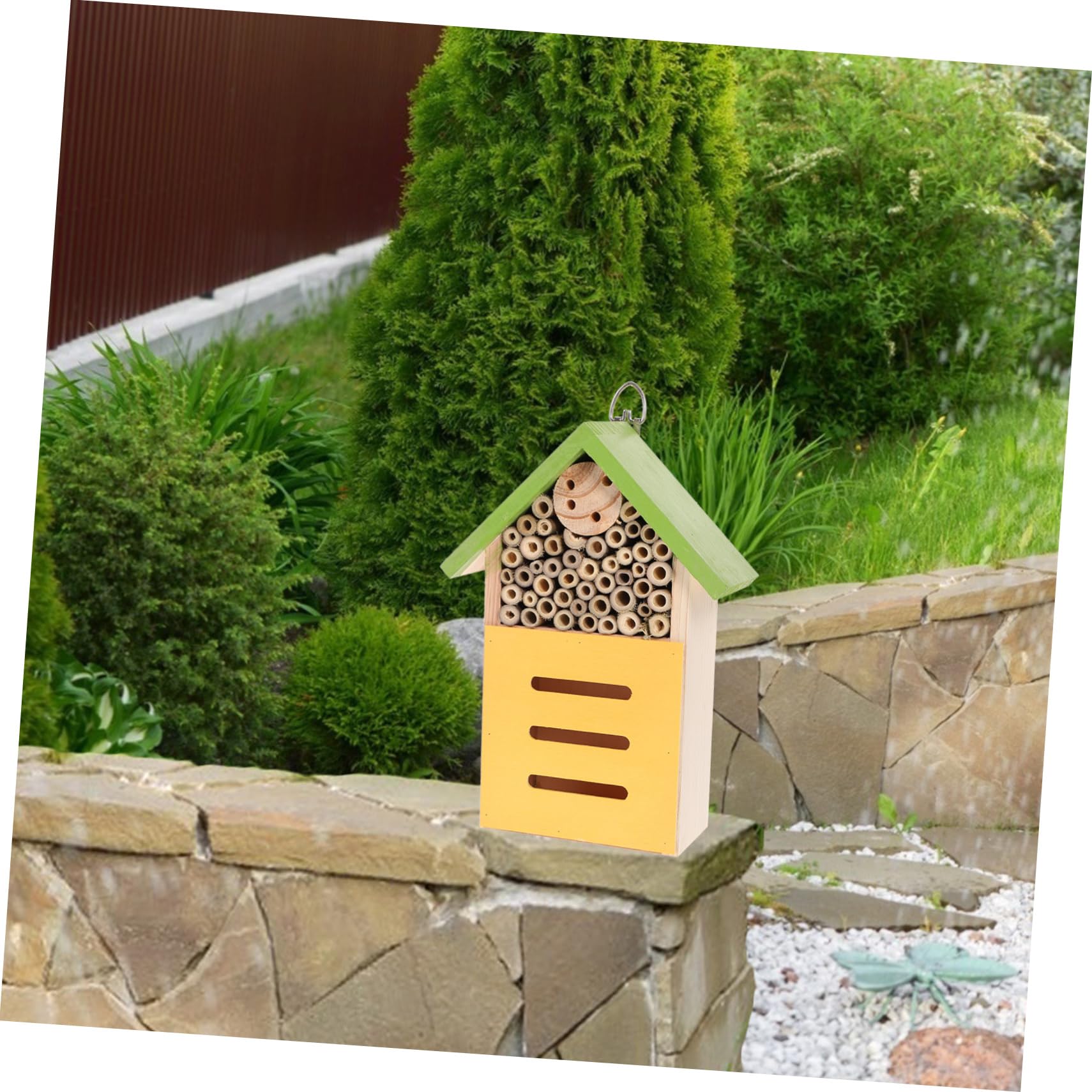 Toyvian Casetta per Insetti in Legno, Hotel per Api e Dorifore, Rifugio Ecologico per Giardino, Decorazione da Esterno Verde