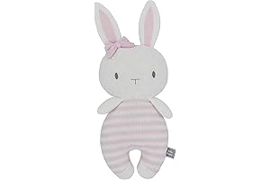 Baby Knit Plush Toy w/Rattle - Bella Bunny | Super Soft & Fun Living Textiles