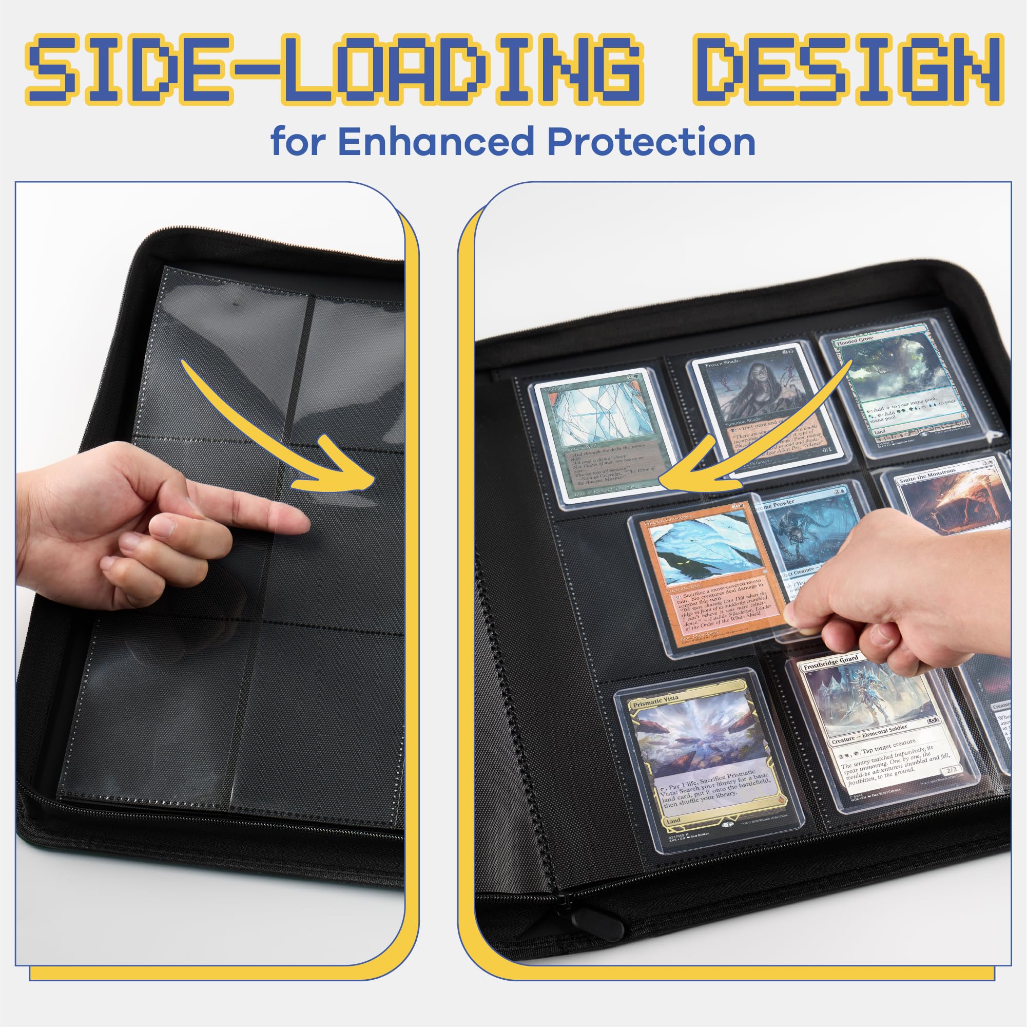 top loader card sleeves target Amazon.com: 9-Pocket Toploader Binder, Clovecat Premium Card Book, Holds  252 Trading Card with 20 Removable Top-loader Sleeves, PU Card Holder  Folders,Card Album for MTG, TCG, Yugioh, Game & Sports Cards (Pink) :
