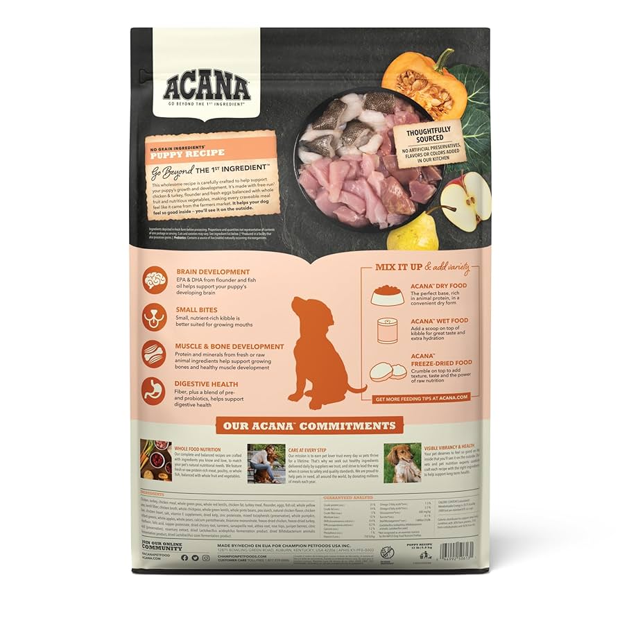 Amazon.com: ACANA Grain Free Dry Dog Food Puppy Recipe 13lb
