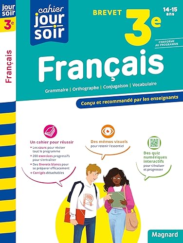 Français 3e Brevet - Cahier Jour Soir: Conçu et recommandé par les enseignants