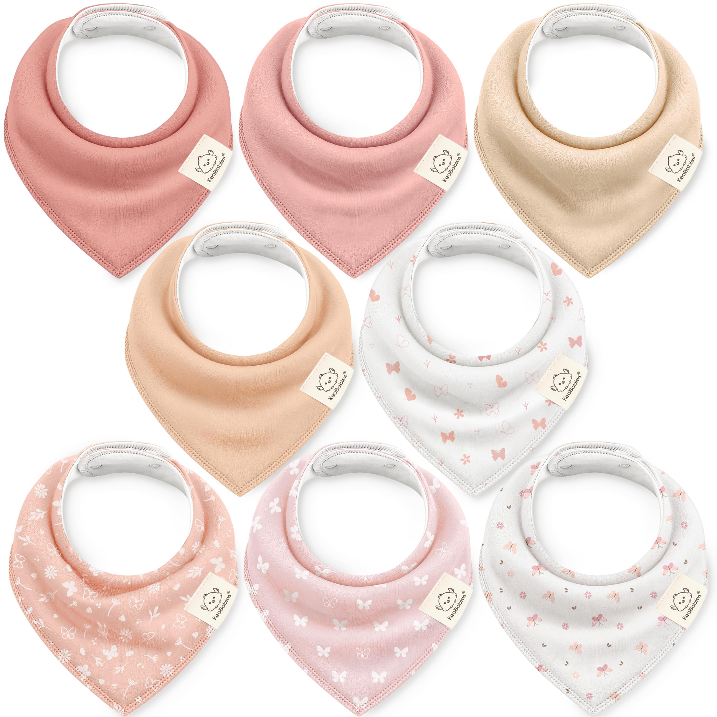 KeaBabies Bandana Bibs 8-Pack