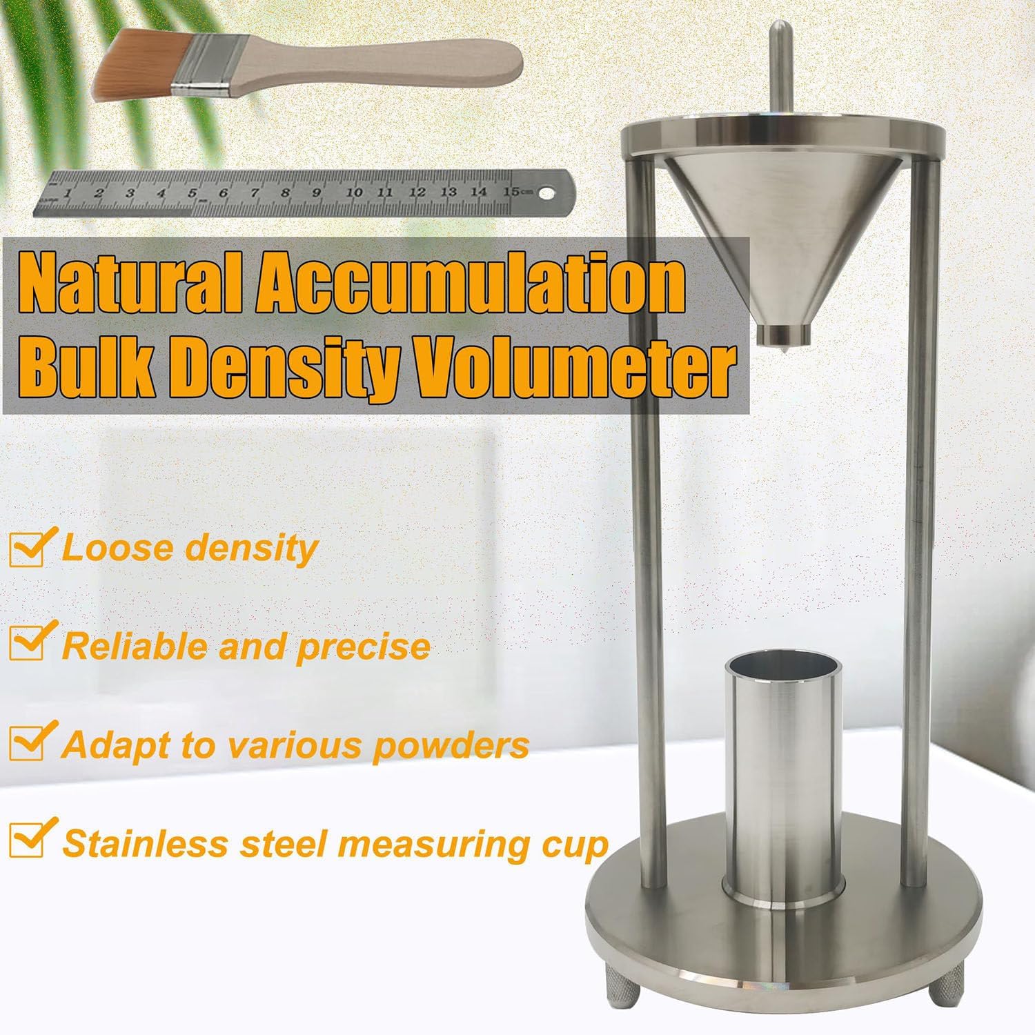 Bulk Density Tester Volumeter Aperture 12.7mm Chemical Powder Natural Stacking Density Meter