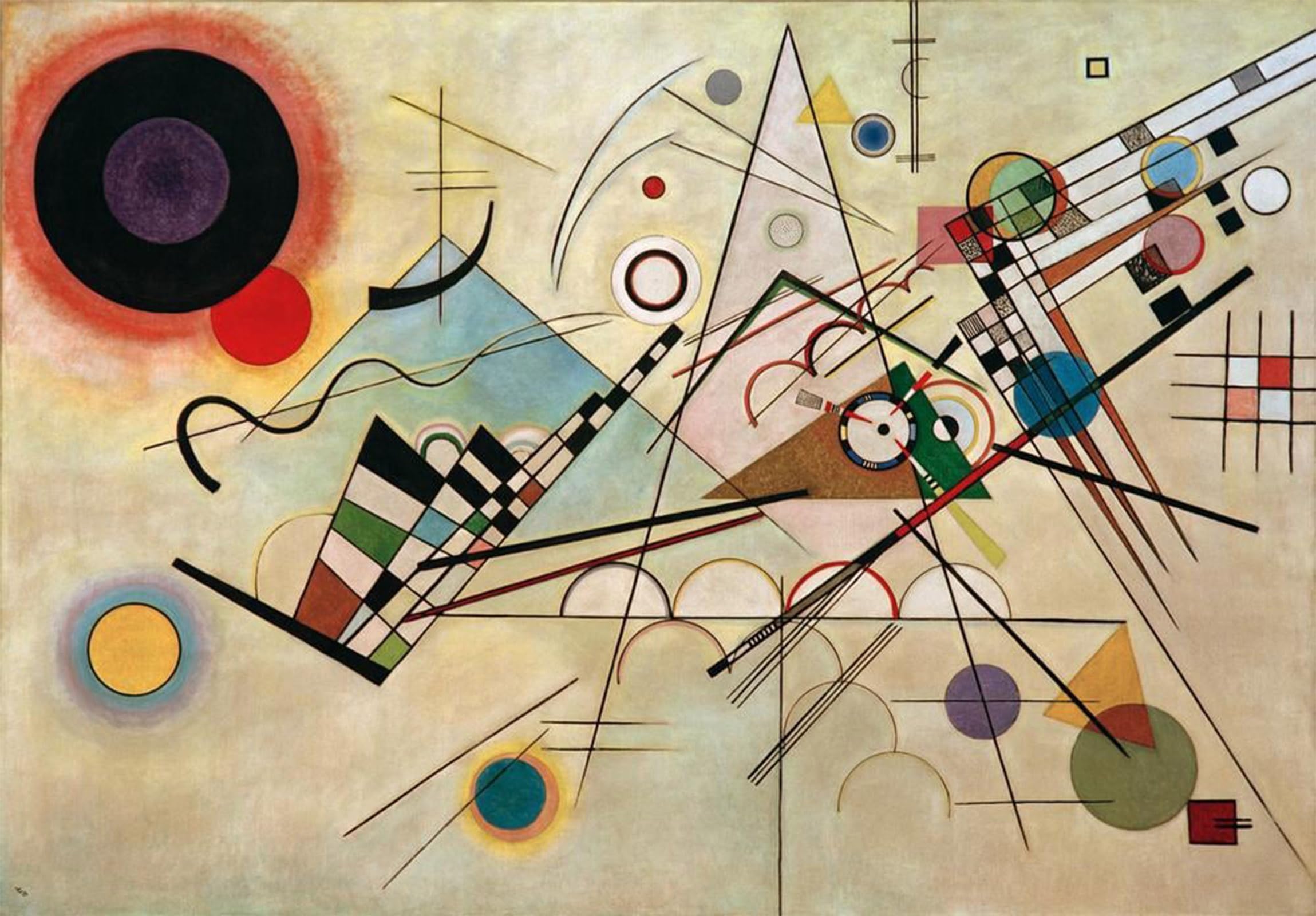 POSTERIIk Famous Modern Artwork Art Mural Composition Viii By wassily kandinsky Oil Paintings Pictures for Home Decor 60x90cm