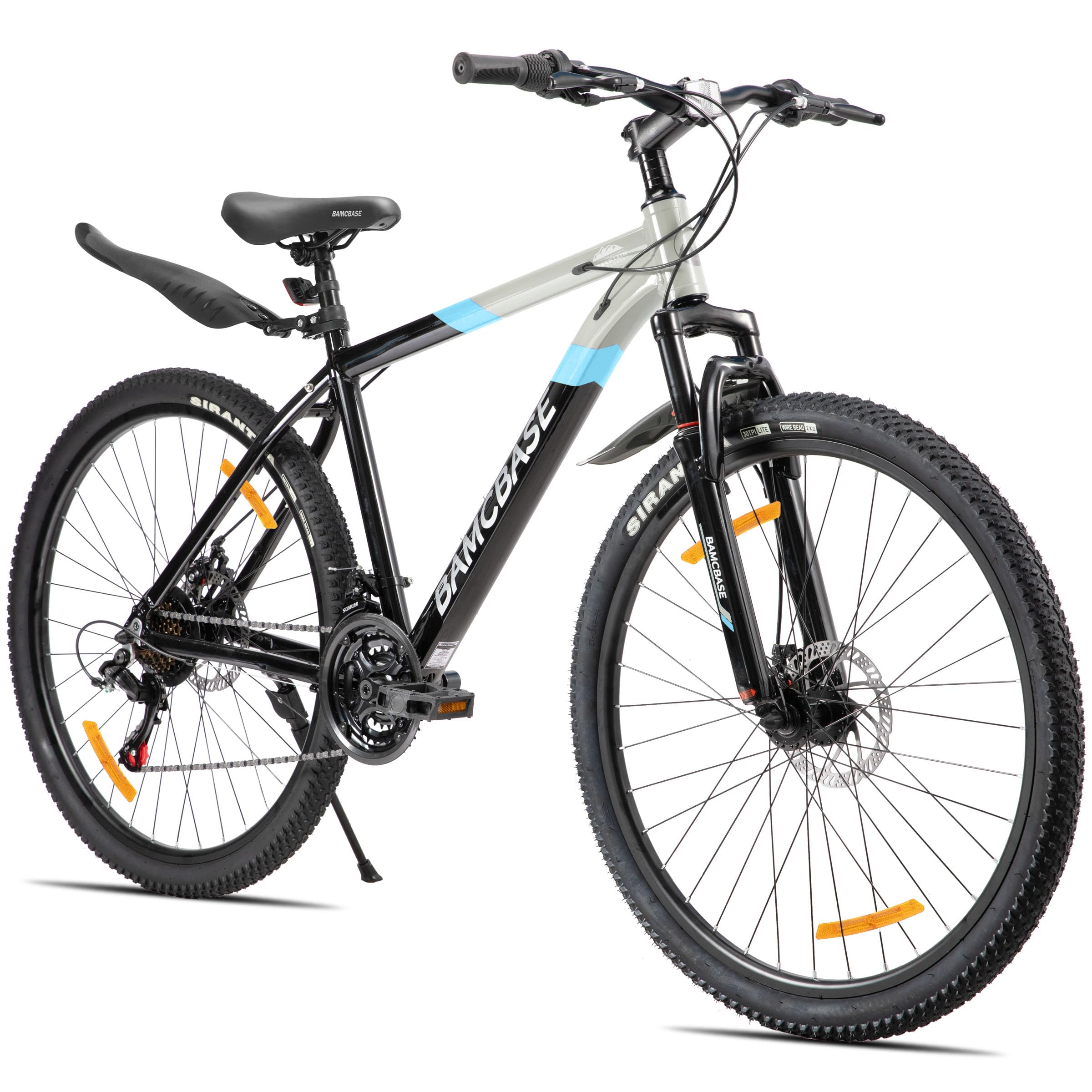HILAND Rockford rower górski MTB 27,5", dla mężczyzn i kobiet, 18-biegowy rower z hamulcem tarczowym dla mężczyzn i kobiet, aluminiowa rama, Hardtail, unisex, dla dorosłych, szary