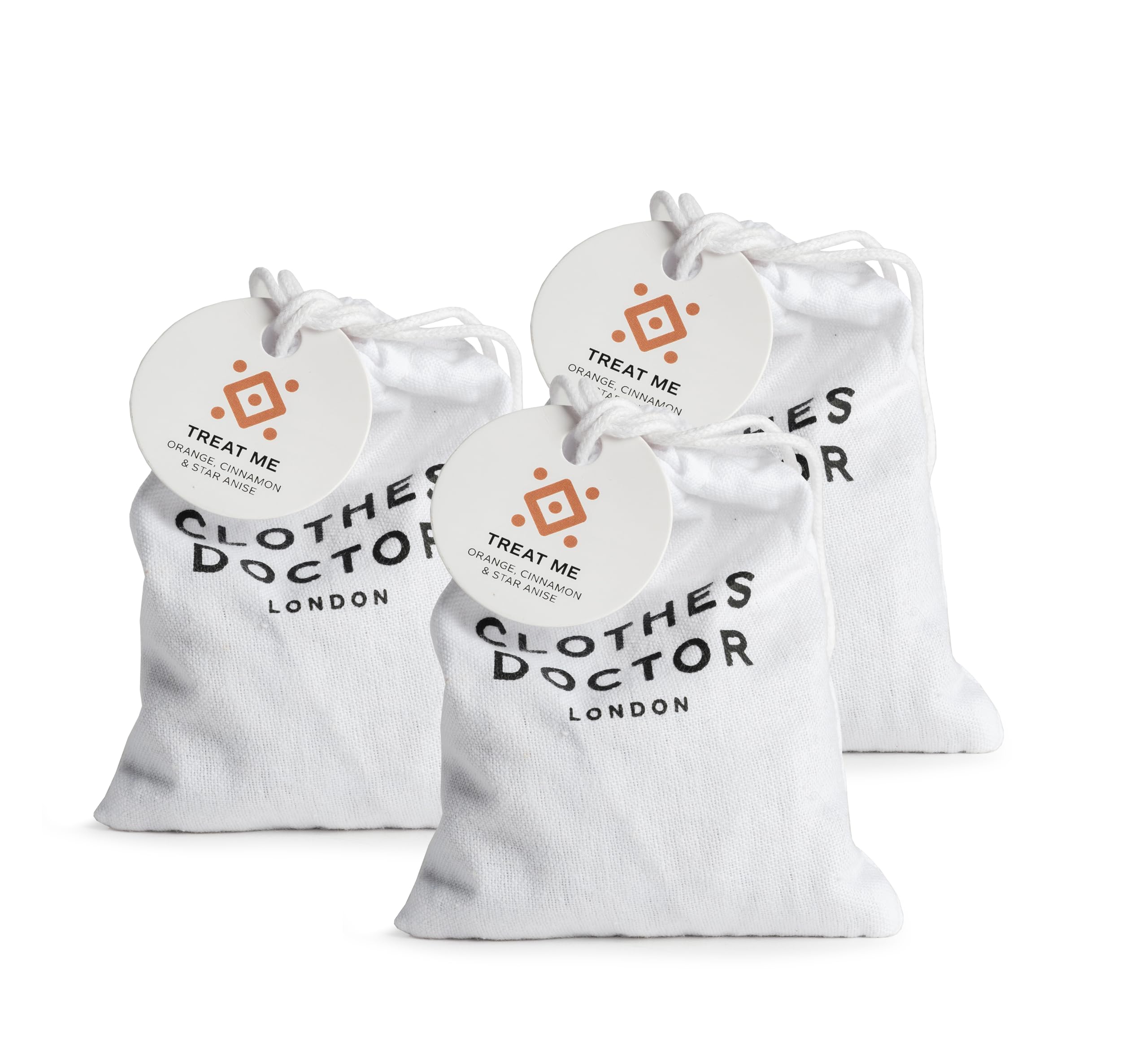 Clothes Doctor Orange Peel, Cinnamon, Cloves & Star Anise Natural Moth Repellent Scent Bags | Fill Your Wardrobe With Fragrance | Clothes Storage | Chemical Free | Hated By Moths - Lasts For 3 Months