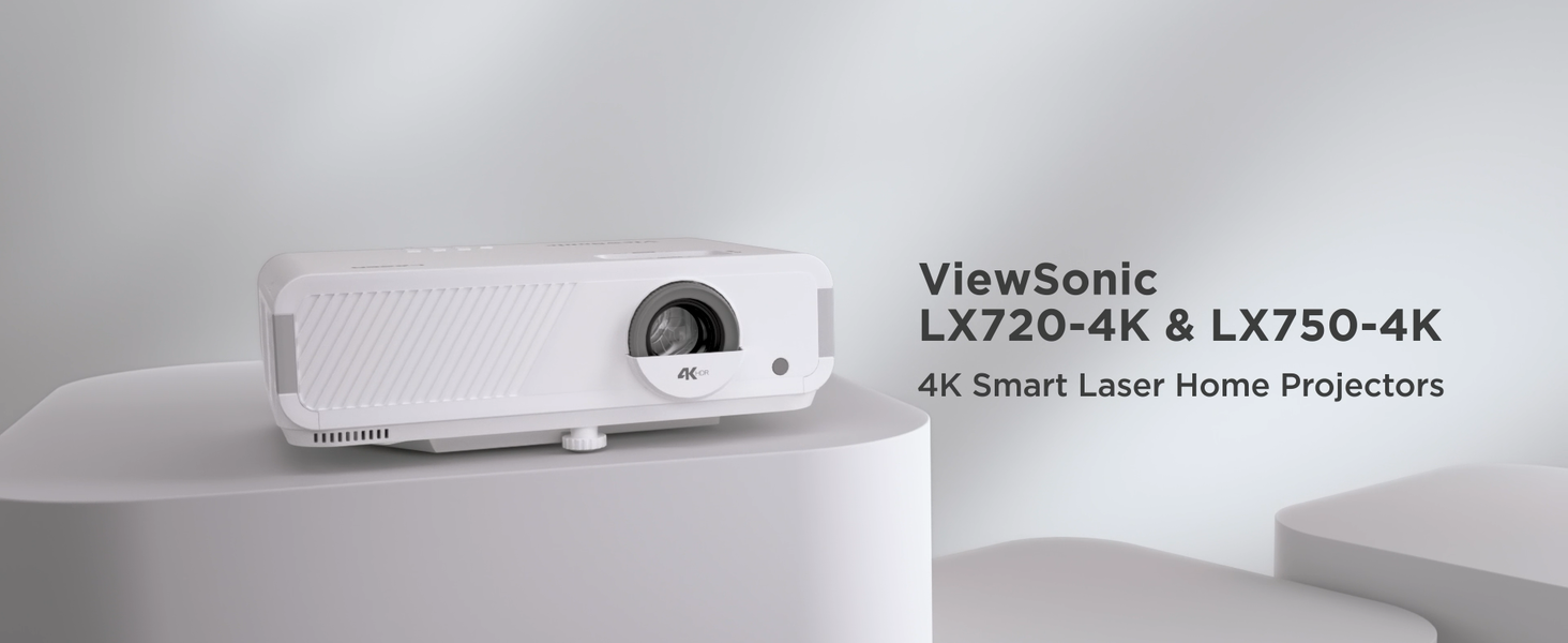 Proiettore Laser ViewSonic LX720-4K Con Google TV – 3500 ANSI Lumen, HDR, 2.9 Ms Input Lag