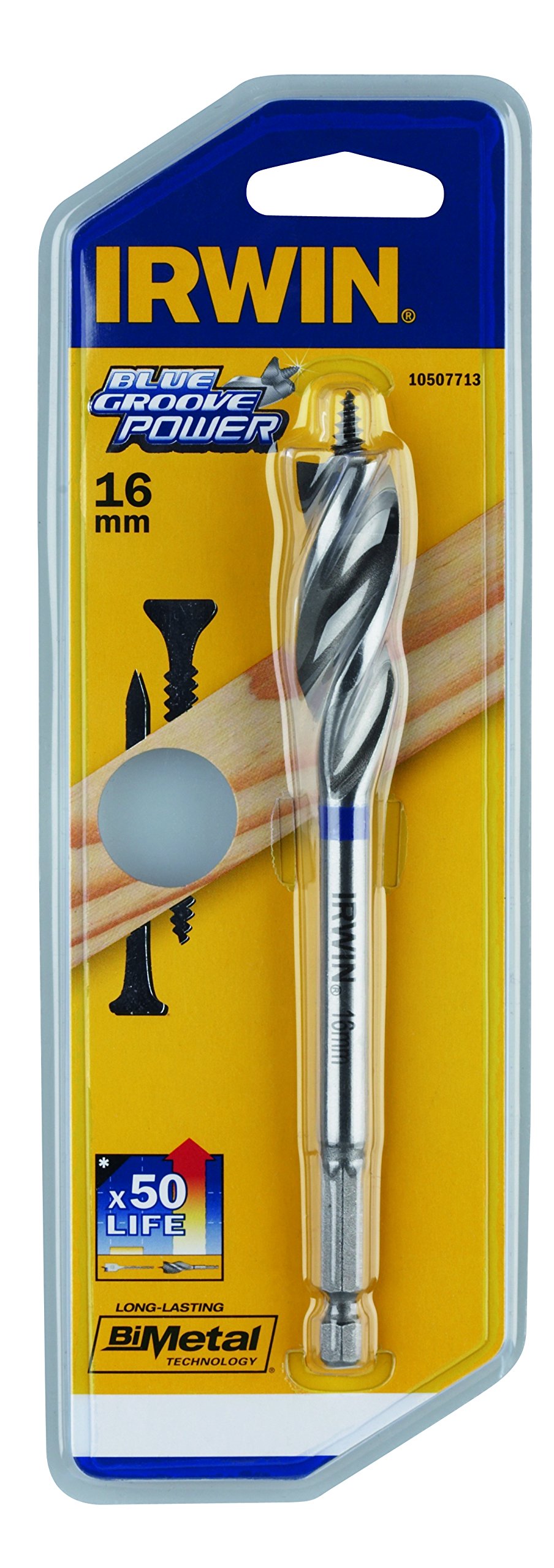 Irwin 10507713 Blue Groove Power Bit 16mm