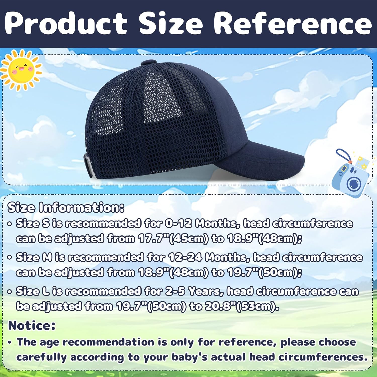 Olreco Baby Baseball Cap Toddler Baseball Hat with Mesh Infant Hat for Baby Boy Hats Toddler Ball Cap Kids Trucker Hats Girls - Image 6