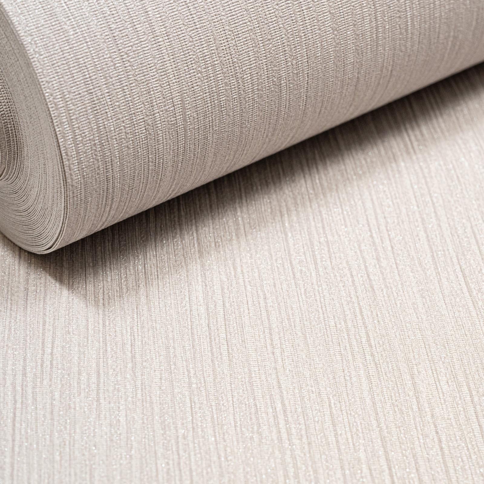 Sophie Laurence Beige Brown Glitter Wallpaper Textured – Plain Crystal Effect Free Match Wallpaper For Bedroom & Lounge Hallway Feature Wall 10M Full Roll Perfect Paste The Wall Vinyl