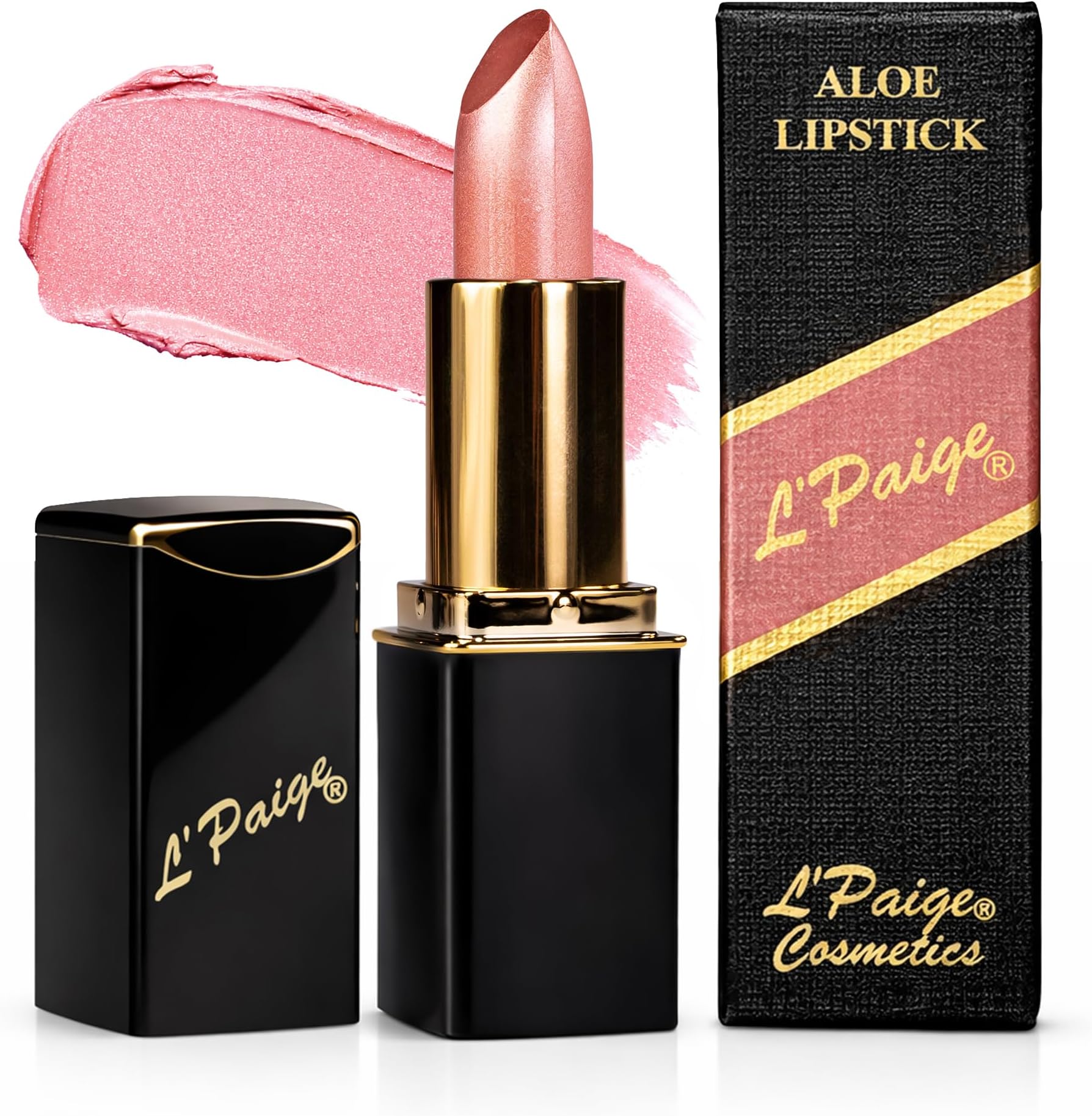L'Paige Designer Lipstick L56 Rosy Pearl,All-Natural, AloeVera, Long-lasting Moisturising