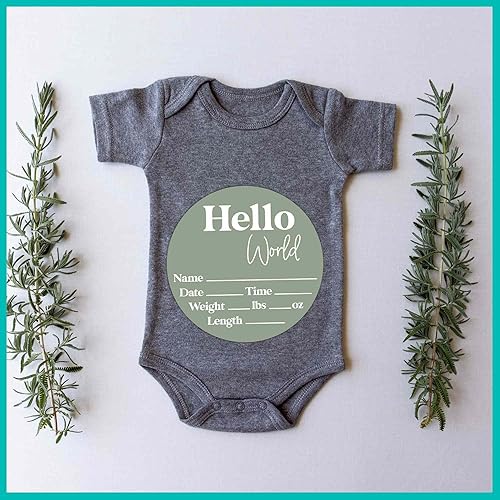 Miniatura 69 de Letrero de estadísticas de nacimiento para recién nacido, anuncio de nombre de bebé, accesorio de fotografía de Hello World Elephant Hospital