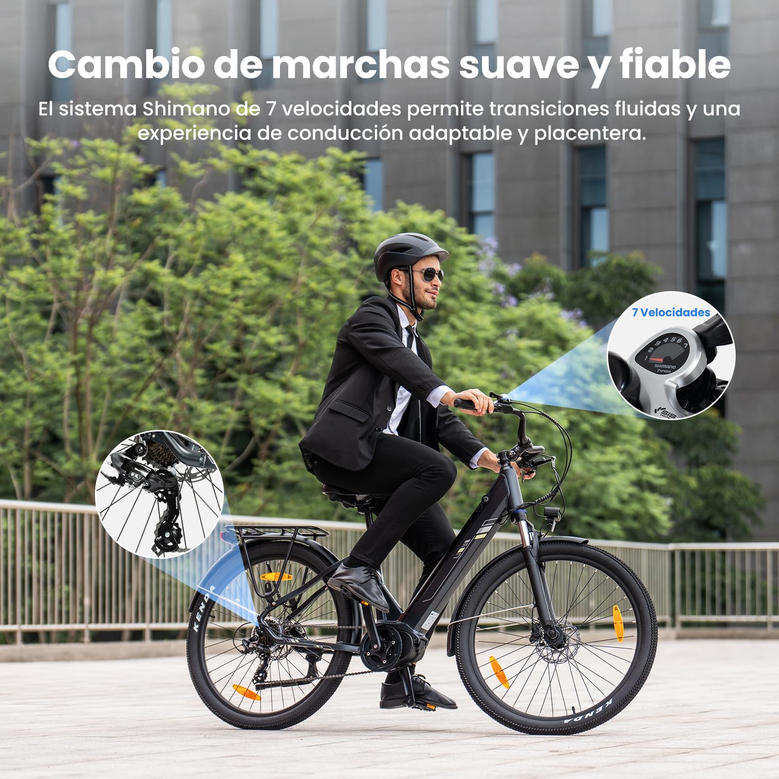 Touroll Bicicleta Eléctrica, Urbano 3,Freno hidráulico de Disco, E Bike con Motor Central 70 NM, batería Desmontable de 13 Ah, autonomía de 120 km