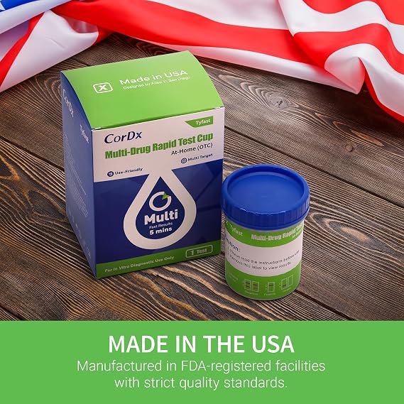 CorDx 15 Panel Screening Cup Kit, Multi-Panel Screening Solution for Home Use, All-in-One Cup, Fast Read Time