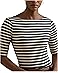 Lauren Ralph Lauren Striped Stretch Cotton Boatneck Tee - #3 of 4