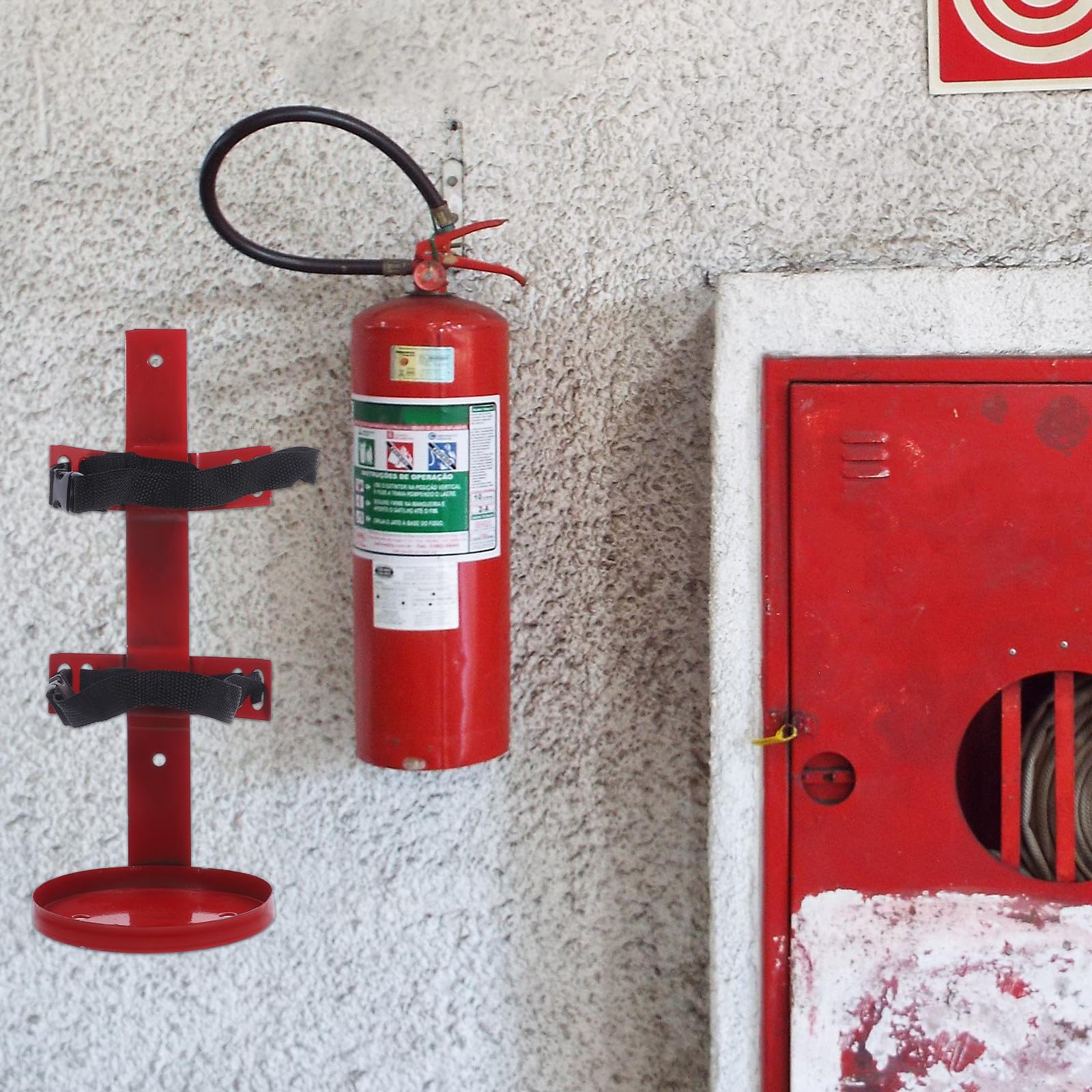 Alipis Soporte de Pared para Extintor de Incendios de Hierro para 2-4 Kg Colgador Resistente y Seguro Soporte para Extintor Doméstico y Comercial Fácil Instalación