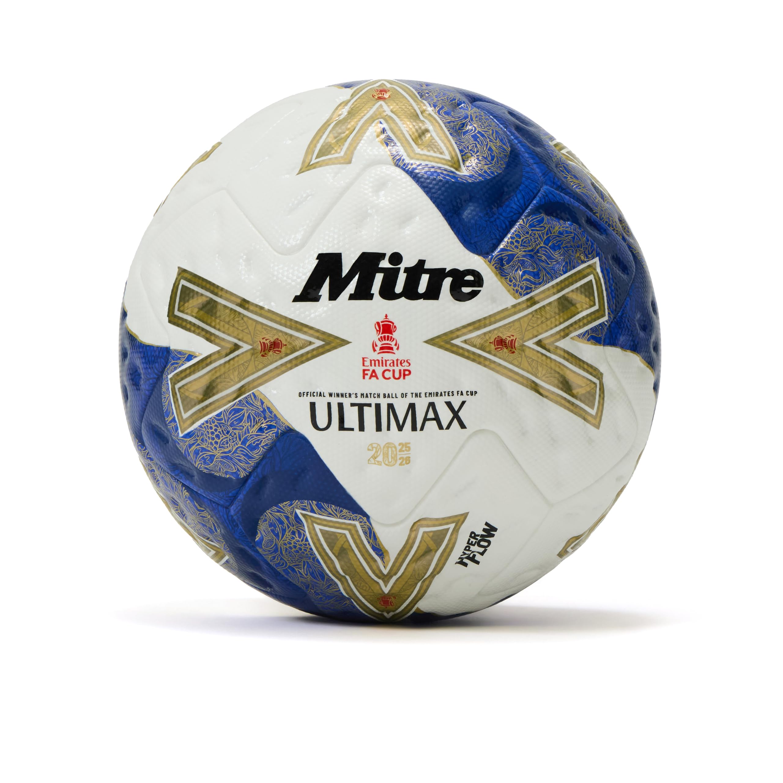 Mitre Fa Cup 25/26 Winners Ultimax Pro Football White/Gold/Blue