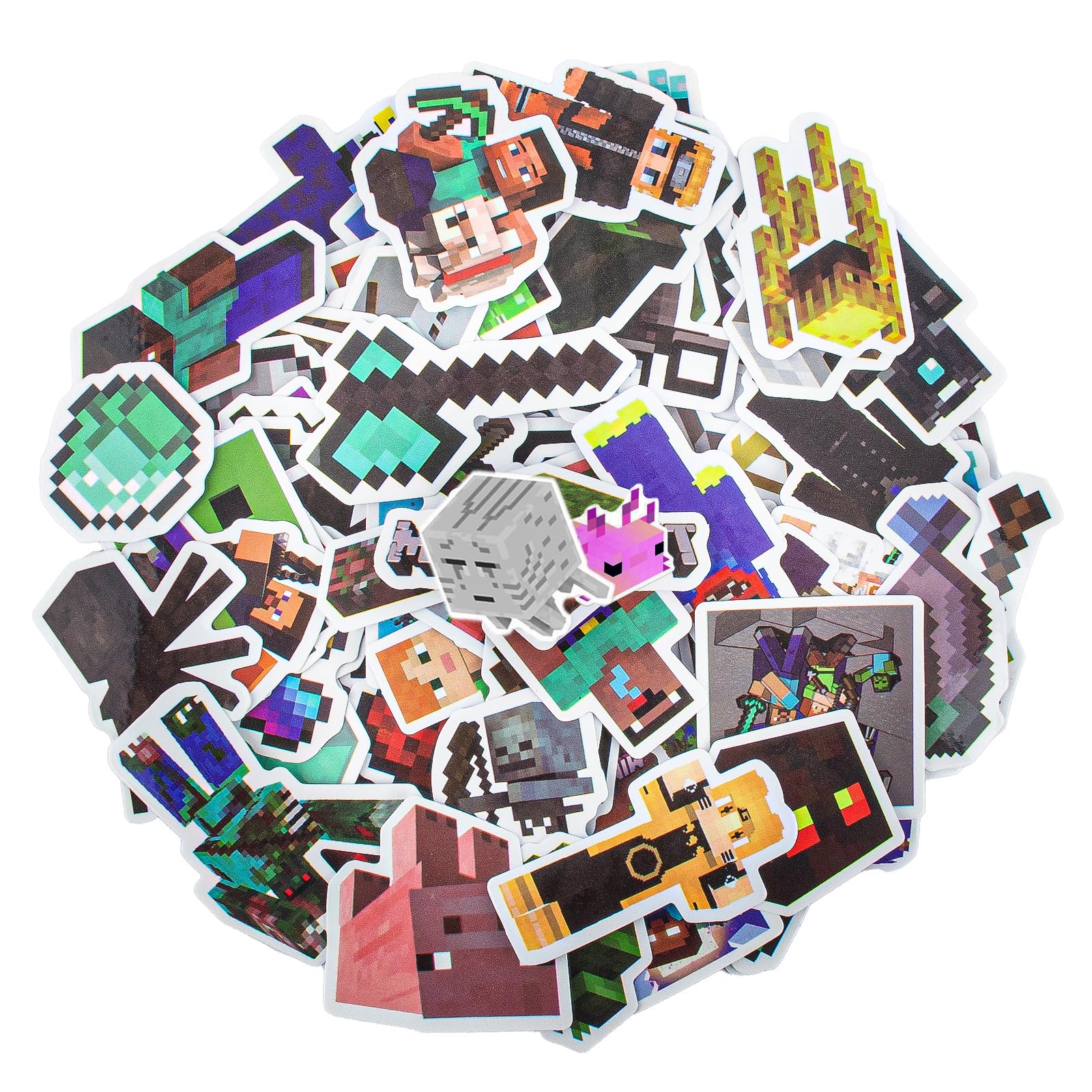 100 Autocollants Pixels Imperméables - Stickers Vinyl Pour Bouteilles, Ordinateurs, Skate, Décoration Enfant