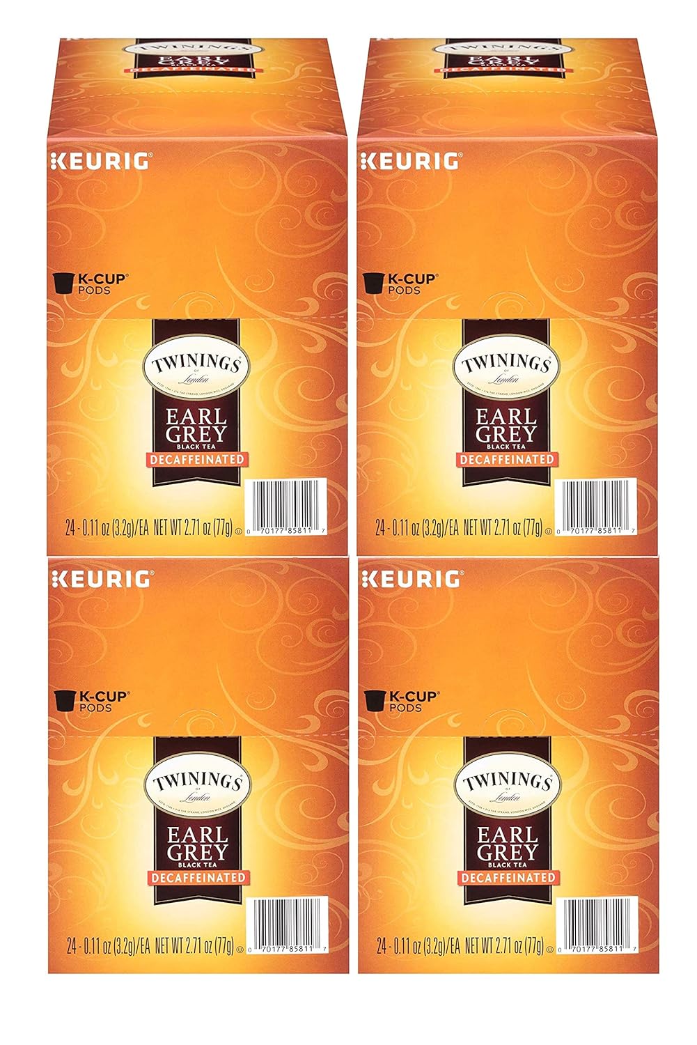Twinings Decaf Earl Grey Tea Keurig KCups, 96 Count Coffee K Cups Grocery