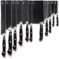 Asaya Knife Edge Guards - 11 Universal Blade Covers, Extra Strength ABS Plastic, BPA-Free Felt Lining, Food Safe (Knives Not Included)