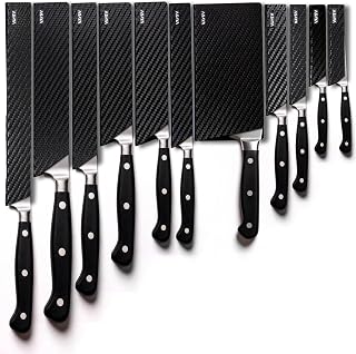 Asaya Knife Edge Guards - 11 Universal Blade Covers, Extra Strength ABS Plastic, BPA-Free Felt Lining, Food Safe (Knives Not Included)