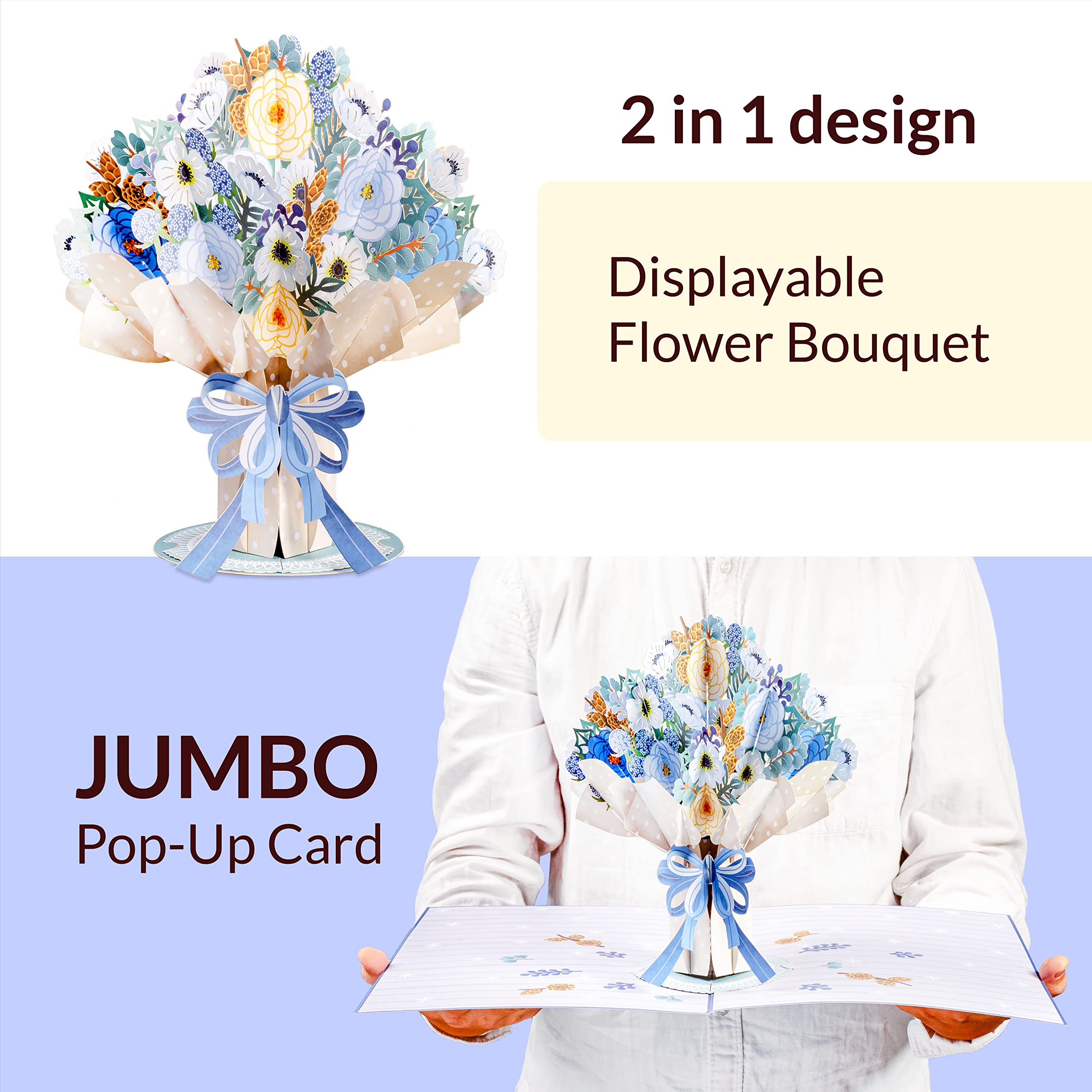 Paper Love HugePop 3D Vibrance Bouquet Pop Up Card