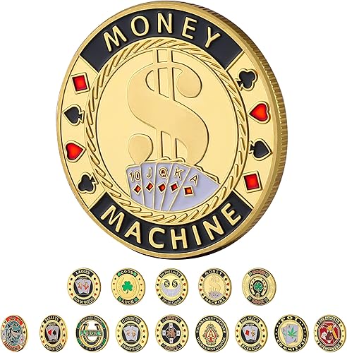 Miniatura 15 de LuluCircle Guardia de póquer, Pesos para póquer, regalos de póquer para hombres, protector de tarjetas de póquer, accesorios de póquer, fichas