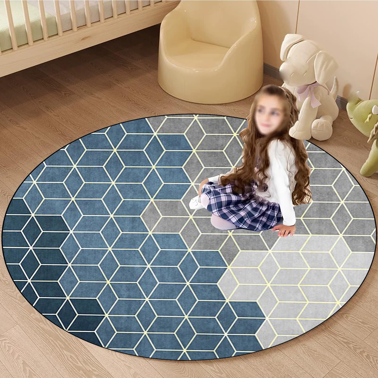 140 cm Redondo Alfombra Silla Gaming, Alfombra Multiusos para el Hogar, Protector Suelo Silla Ruedas, Alfombra de Protección de Suelo, Alfombra de Suelo para Suelos Duros, Laminado