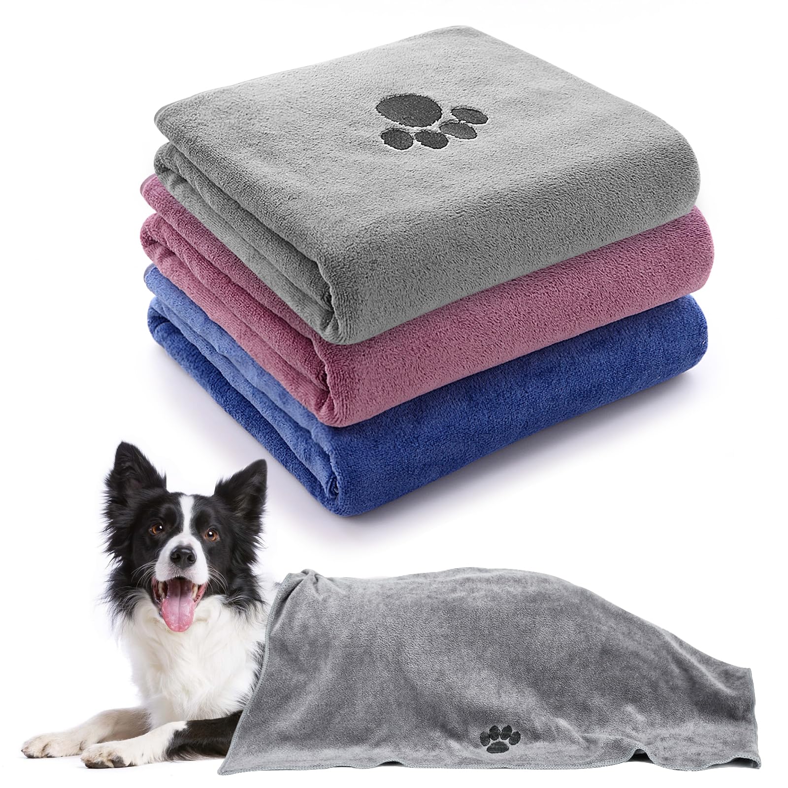 ZYQUES 3 Pack Dog Towel