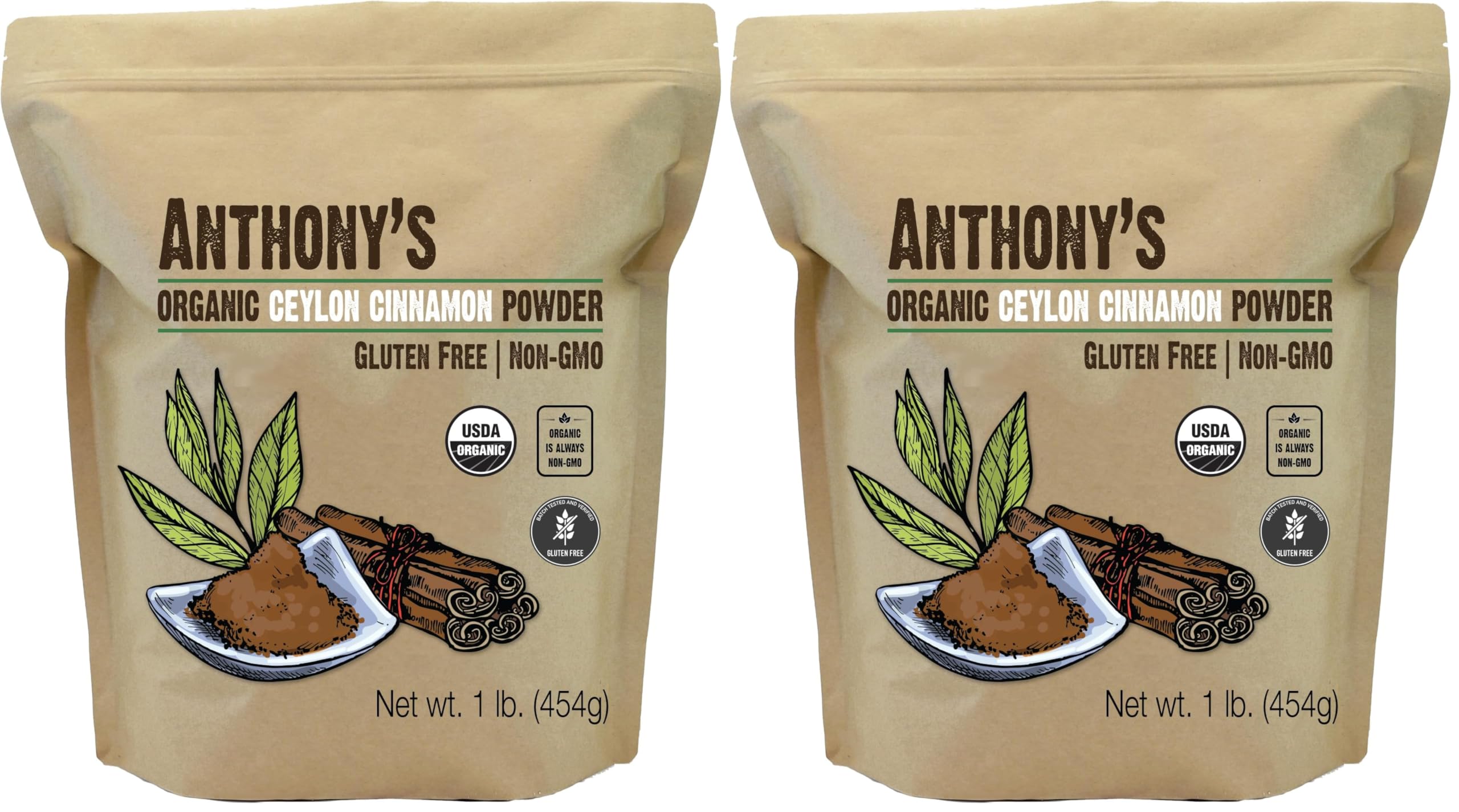 Anthony's Organic Ceylon Cinnamon Powder, 1 lb, Ground, Gluten Free, Non Irradiated, Non GMO, Keto Friendly — Amazon image 7