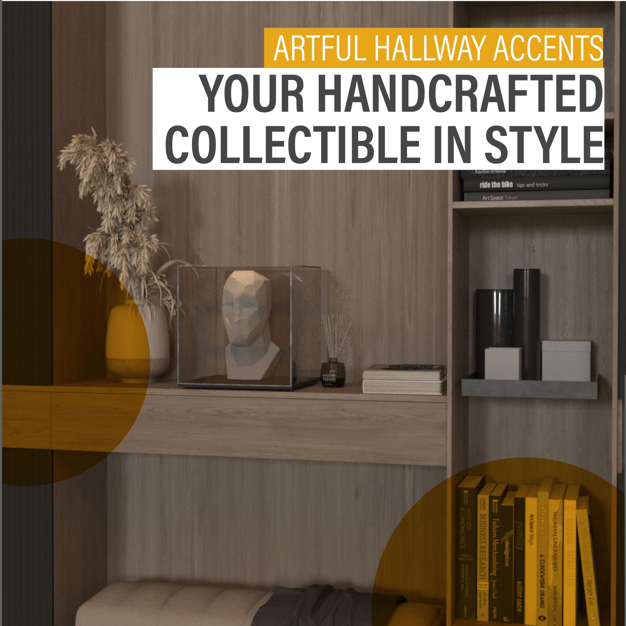 Clear Box Acrylic Display Case Black Base, Acrylic Box 8x8x8 Inch